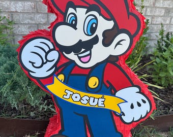 Super Mario Bros inspired personalized piñata