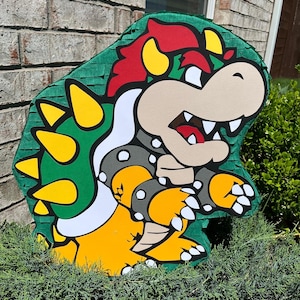 Bowser Super Mario Bros inspired personalized piñata