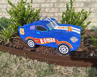 Hot wheels cars inspired personalized piñata