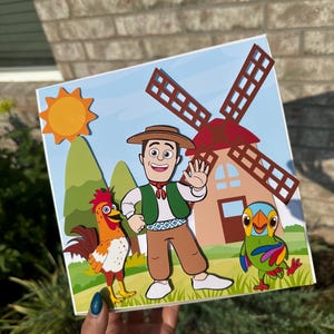 Zenon’s farm granja de Zenon inspired personalized gable box party favors