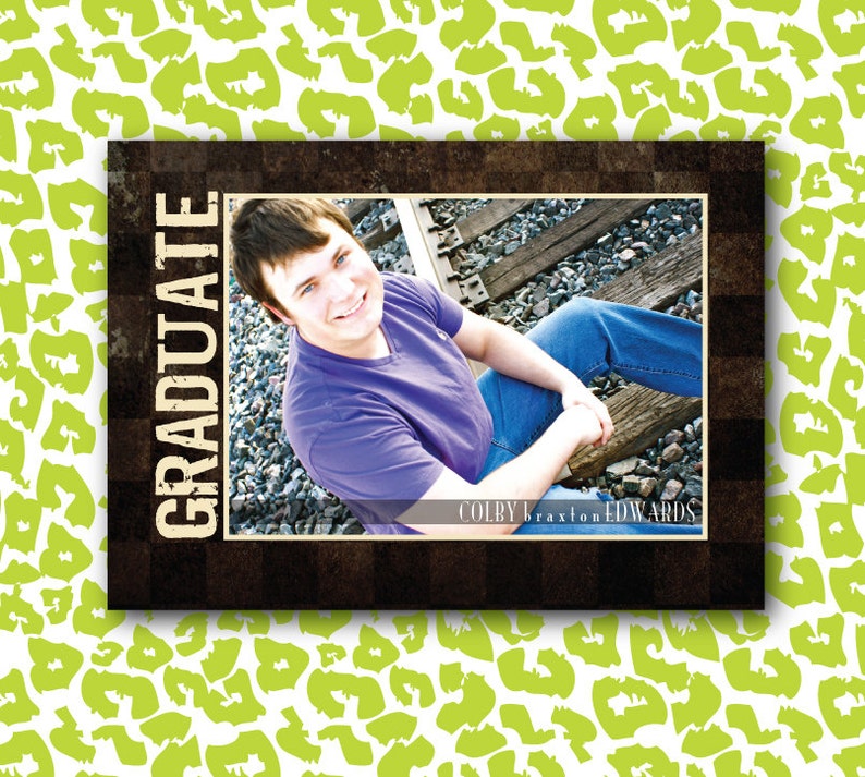 DIY High School or College Graduation Announcement or Graduation Invitation image 2