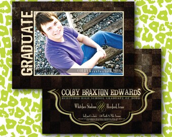 DIY High School or College Graduation Announcement or Graduation Invitation