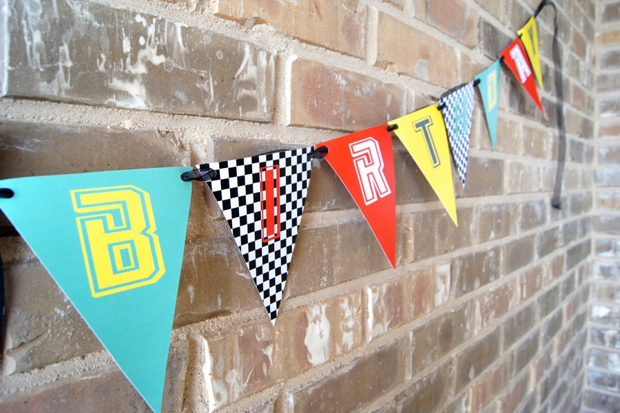 DIY Instant Download Classic Hot Rod Cars Birthday Banner - Etsy