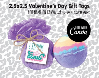 Canva Editable The BOMB Valentine's Day Printable, Bath Bomb Friend Gift, Class Valentine, Spa Day, Shower Bomb, Teacher Gift