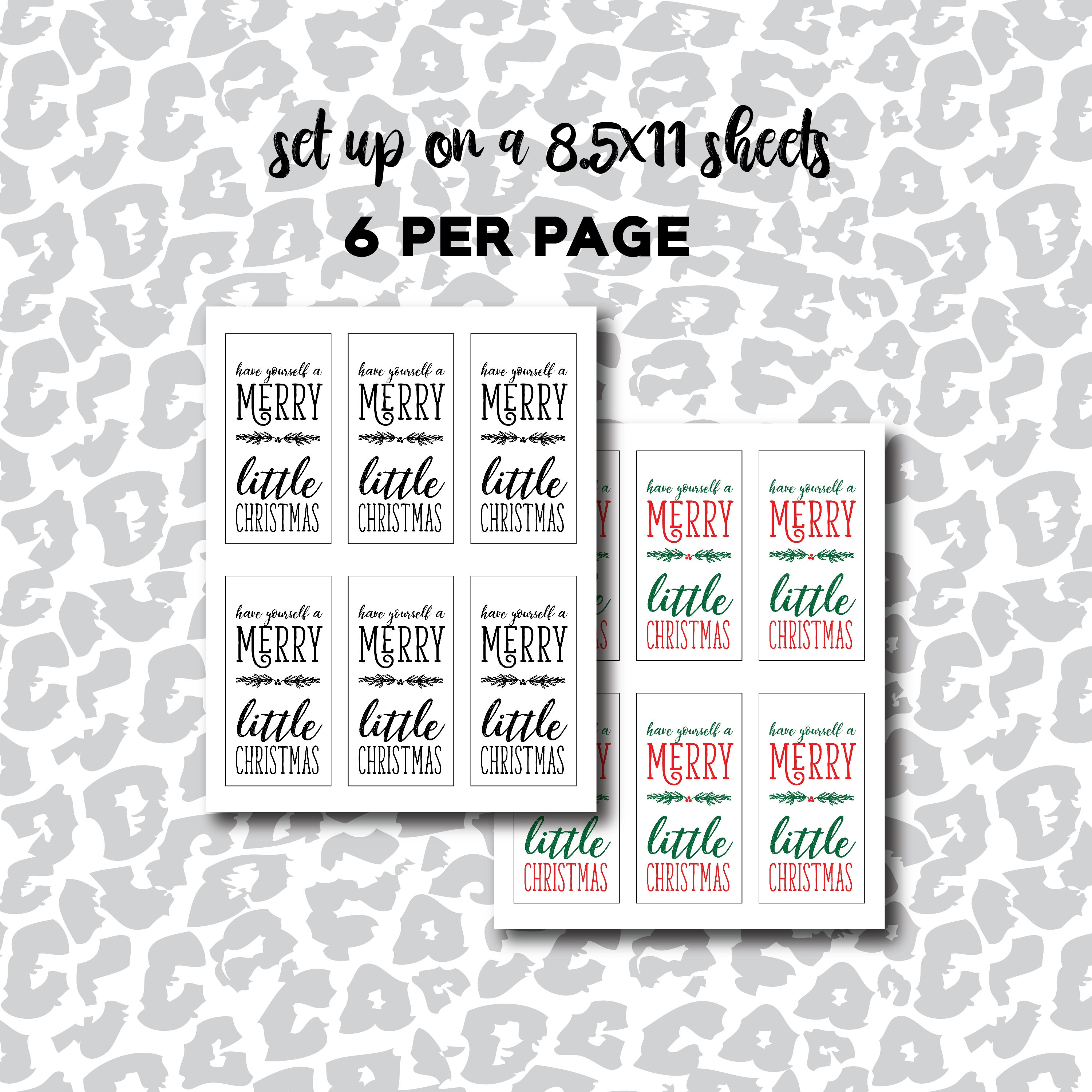 PRINTABLE Holiday Gift Tags Christmas Tags Holiday Party Favors Teacher ...