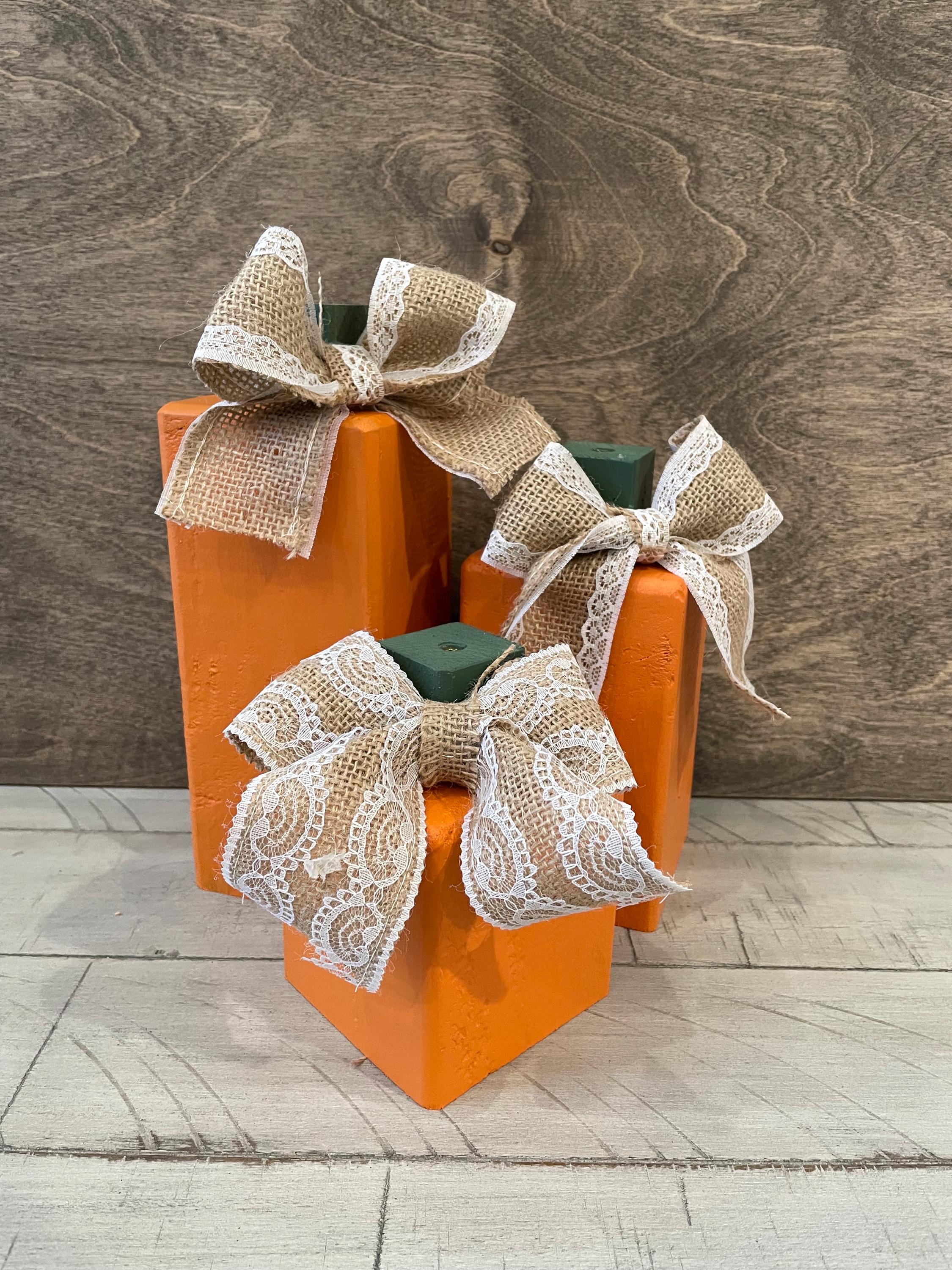 Wood Pumpkin Set - Fall Decor - Rustic Decor - Thanksgiving - Halloween ...