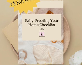 baby proofing checklist, Baby Proofing Checklist Download, Home Safety Checklist for Baby, Infant Safety Guide, Child Safety, Shower Gift