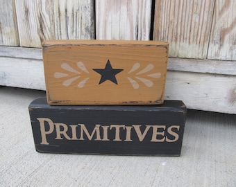 Primitives Set of 2 Hand Painted Stacker Blocks with Color Options GCC7246