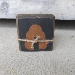 Primitive Mini Bee Skep Hive Wooden Block with or without Jute GCC08354