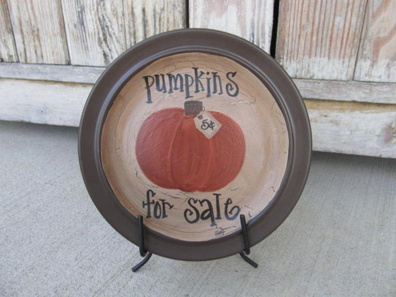 Primitive Fall Autumn Pumpkins For Sale Pumpkin Hand Painted Etsy