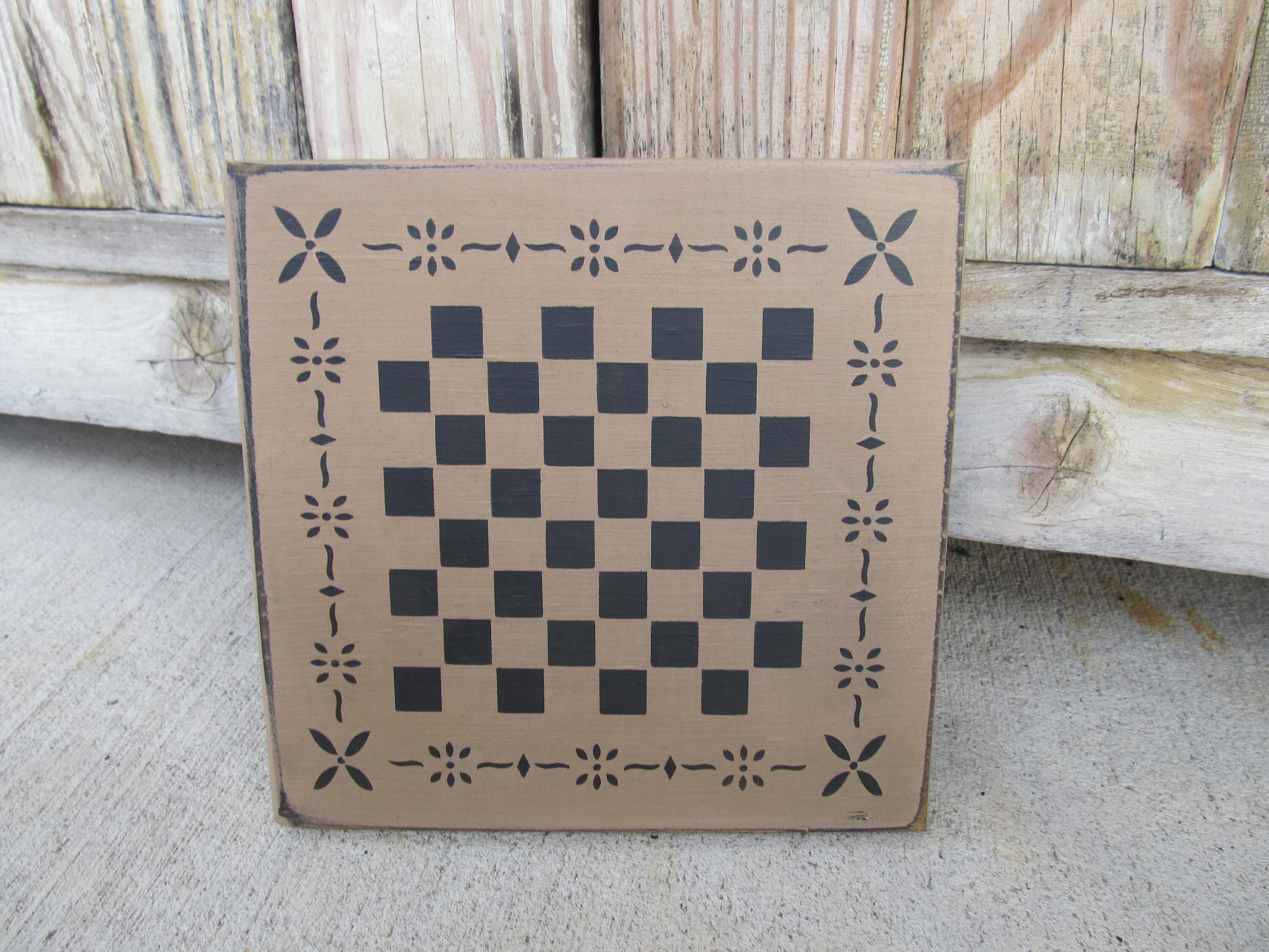 Primitive Colonial Checker Game Board 8x8 With Color Choices Etsy