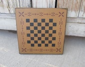 Primitive Colonial Checker Game Board 8x8 with Color Choices GCC6921