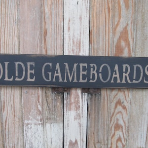 Primitive Country Olde Gameboards Hand Stenciled Wooden Sign GCC6215
