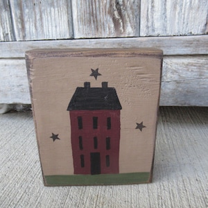 Primitive Saltbox Wooden Chunky Block with Color Choices GCC9858