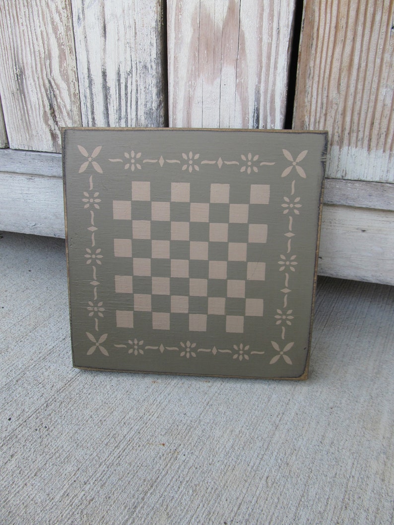 Primitive Colonial Checker Game Board 8x8 With Color Choices Etsy