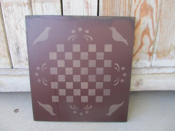 Stencil~CROW VALLEY INN Checkerboard~Classic Colonial Early American Americana