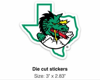 Full color decal | Carroll | dragons | car or  water bottle | waterproof label | Southlake | vinyl | weather resistant | Free shipping