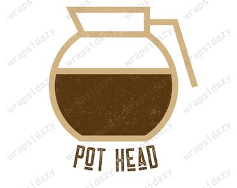 Coffee lover file | digital file | sublimation file |  PNG | Ready for download | pot head | Coffee pot file