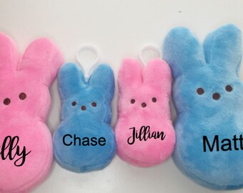 Free shipping!  Personalized peeps!  | Plush peeps for Easter baskets, each personalized with any name | Lots of colors