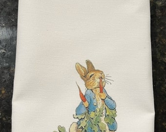 Set of 4 Easter rabbit cloth napkins