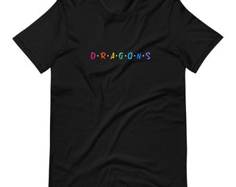 Southlake Carroll Dragons shirt | Friends font | Short-Sleeve Unisex T-Shirt | in black