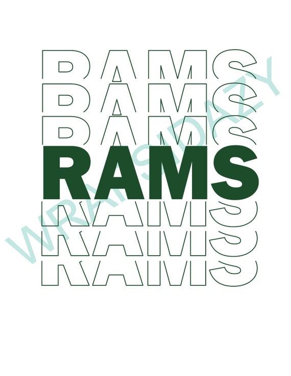 Rams | digital file |sublimation | PNG |SVG | Mirror stacked font | CSU ...