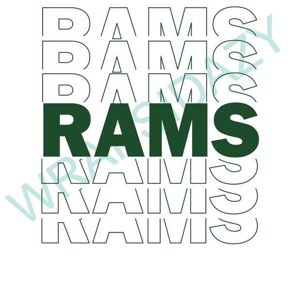 Rams | digital file |sublimation | PNG |SVG | Mirror stacked font | CSU | Colorado | Cam the ram