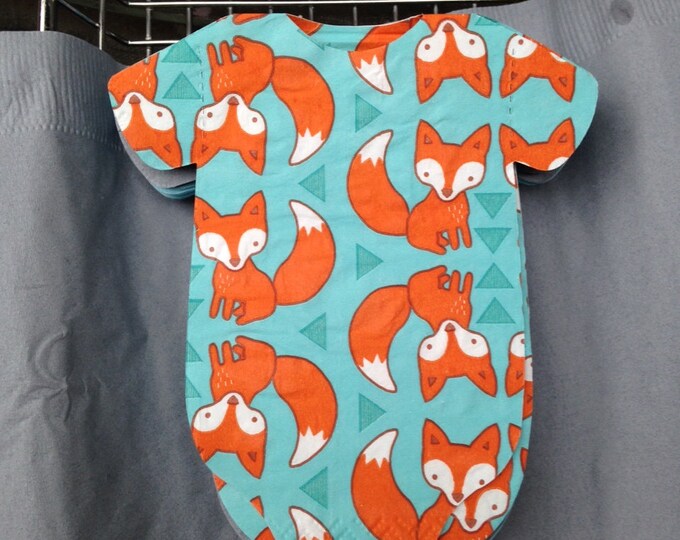 Pack of 30 Baby Shower Shirt Shaped or Bib Shaped Napkins Featuring the