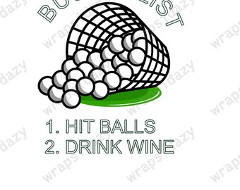 Hit balls digital file | golf ball file | digital file | sublimation file |  PNG | Ready for download | range | bucket list | Drink wine