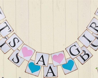 Baby shower Its A Girl banner for shower or welcome home.  Complete with white string to hang.