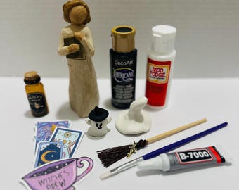 Willow Tree upcycled Witches DIY ( Do It Yourself) Kit.   This is your opportunity to participate in this trending Halloween craft project.