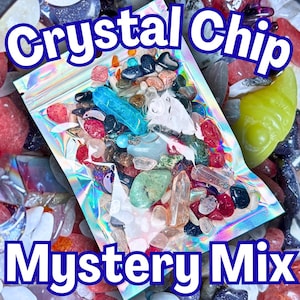 Crystal Chip Confetti | Mystery Mix | 8oz | Crystal Chips/Tumbles, Keychain & more