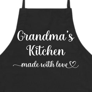 Personalized Grandmas Kitchen, Nanas Kitchen Apron, Seasoned with love, Kitchen Apron, Gift Idea, Christmas Gift for Grandma - FREE Shipping