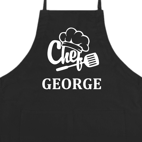 Personalized Chef Apron Custom Cooking Baking Apron Gifts For Him For Dad For Husband Mens Womans Apron Gift Idea  - FREE Shipping