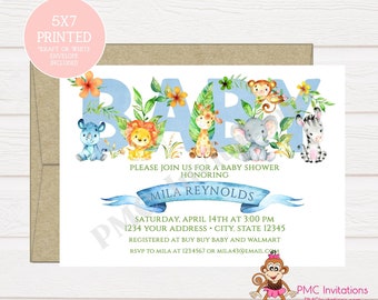 safari baby shower invitation etsy