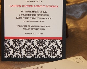 damask invitations etsy