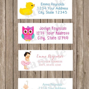 Matching RETURN ADDRESS labels to ANY invitation design in our shop image 2