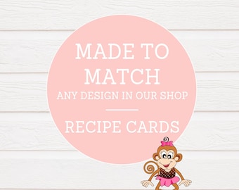 Matching Recipe Cards to ANY invitation design in our shop