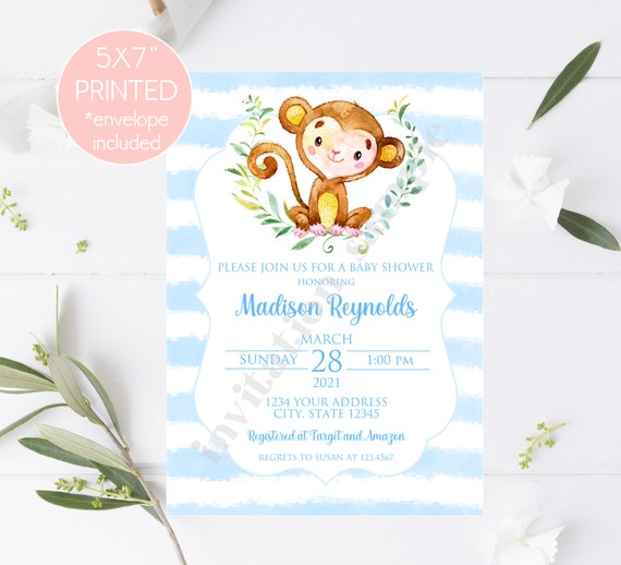 Free Printable Monkey Baby Shower Invitations