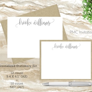 Custom Note Cards, Personalized Stationery Set, Teacher Gift, Graduation, Gift, Personalized Stationery, Notecard Set, FREE SHIPPING