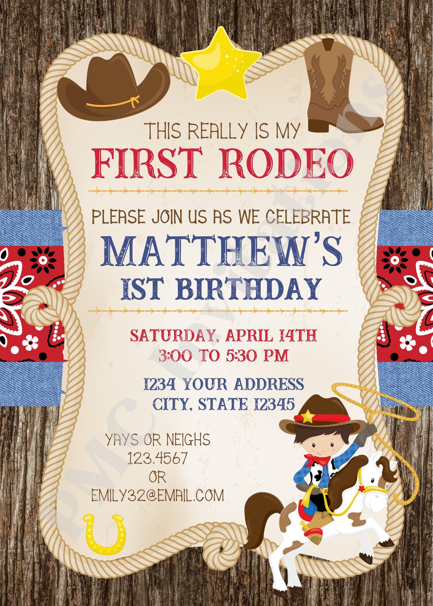 Rodeo Invitation Template Rodeo Invitation Template