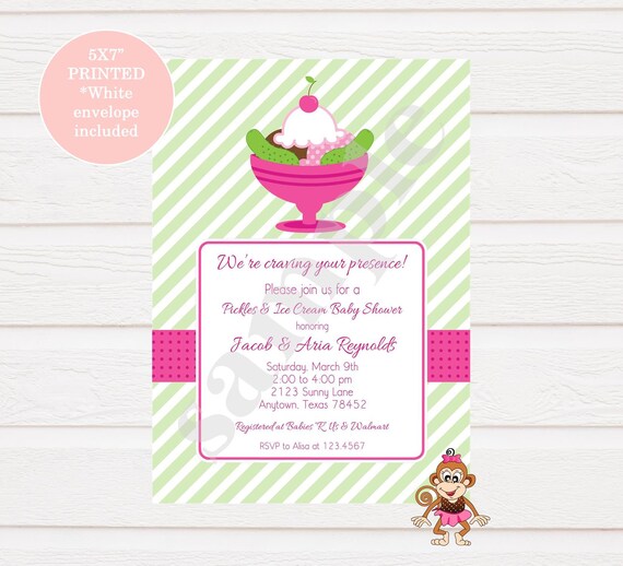 ice cream baby shower invitations