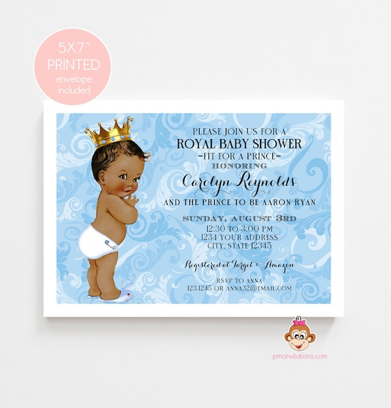 PRINTED Royal Prince Baby Shower Invitations Royal Baby Shower