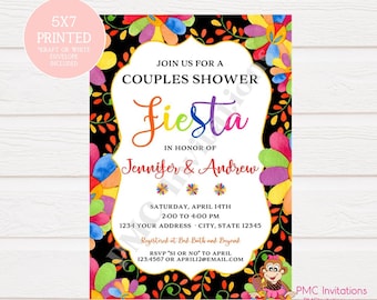 Custom Printed Watercolor Fiesta Bridal Shower / Couples Shower / Mexican Shower Invitations / Printed Invitations - 1.00 each with envelope