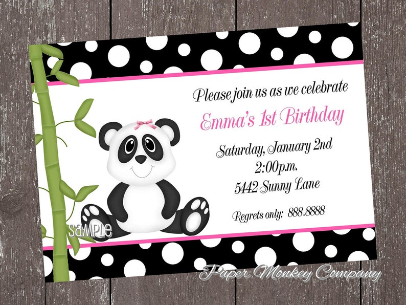 Invitaciones De Cumpleanos De Oso Panda Para Nino O Nina Etsy Invitaciones De Cumpleanos De Oso Panda Para Nino O Nina Etsy
