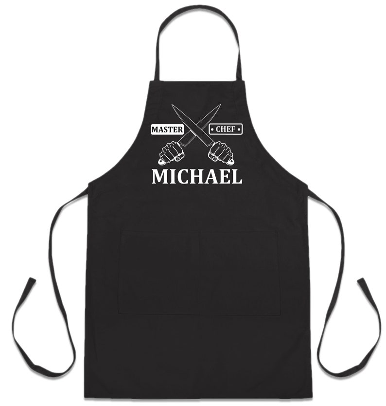 Personalized Master Chef Apron Custom Cooking Baking Apron Etsy
