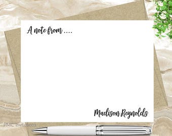 Custom Note Cards, Personalized Stationery Set, Teacher Gift, Gift, Simple Elegant Personalized Stationery, Notecard Set, FREE SHIPPING