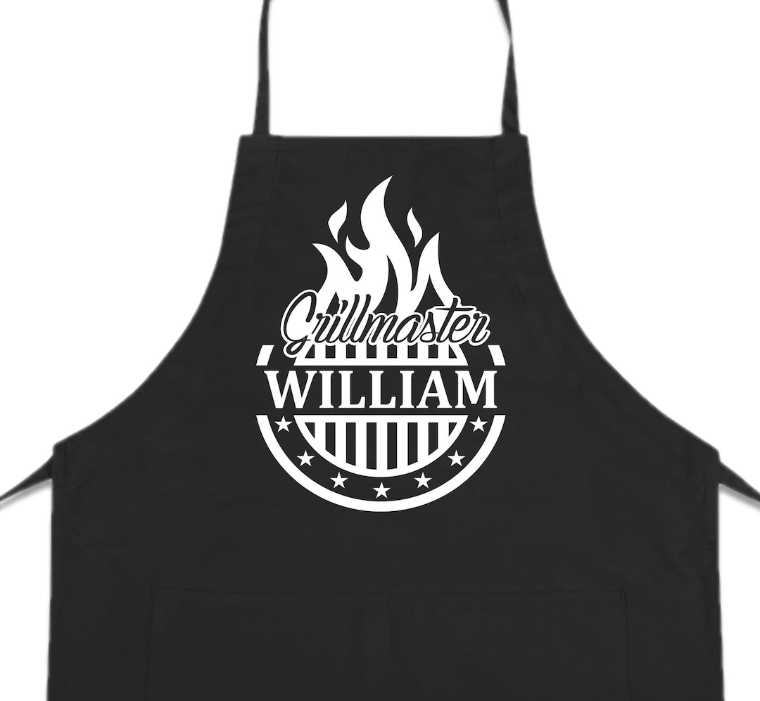 Personalized Grill Master Apron Custom Cooking Baking Apron Etsy