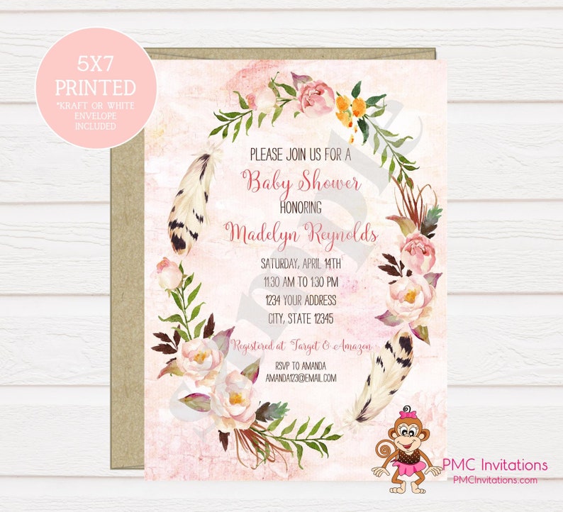 etsy baby shower invitations