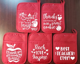 Teacher Gift, Potholder Teacher Gift, Smart Cookie, Teacher Valentine's Day Gift, Pot Holder Teacher Gift, Baking Gift,FAST FREE Shipping